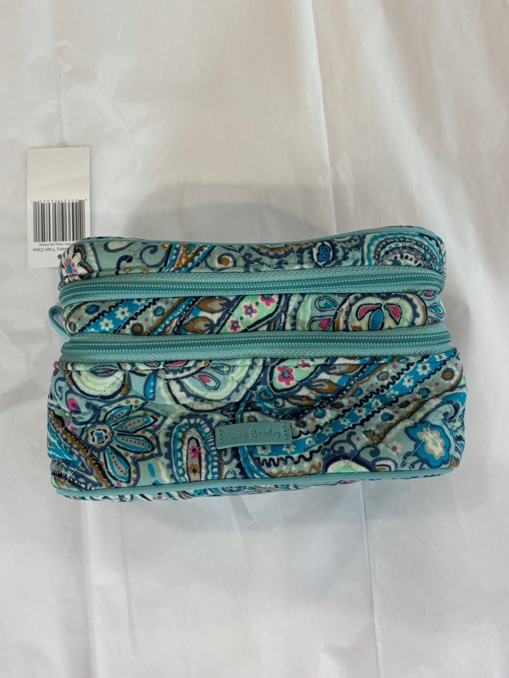 Vera Bradley Iconic Jewelry Train Case Daisy dot Paisley